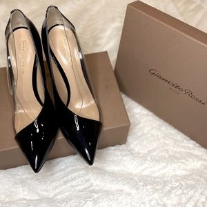 NIB Gianvito Rossi Black & Transparent “Plexi” Pumps